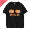 Women Ghost Pumpkin Bat Print Round Neck Pullovers Funny Halloween Costume Cotton Shirt Graphic T Shirts Y2k Top Harajuku Tops