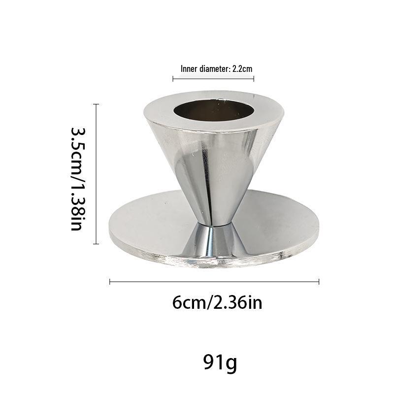 INS Style Silver Diamond Candle Holder - Western Restaurant Table Decoration