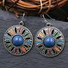 Orecchini Smaltati Colorati Etnici Retrò Bohemien da Donna Boho Fiore Vuoto Geometrico Rotondo Vintage Pendenti Gioielli Regalo
