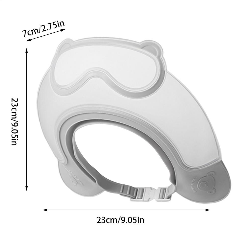 

Козырек для купания для малыша, регулируемый, водонепроницаемый, шапочка для душа для малыша, аксессуары для купания для девочек, мальчиков, для мытья шампунем волос серый