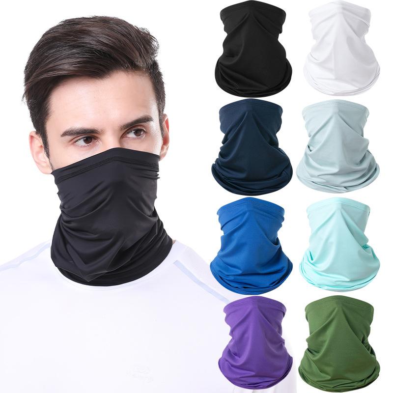 Outdoor Eisseide Sonnenschutz Lätzchen Frühling und Sommer Motorrad Halsbedeckung Sport Magisches Bandana Reitmaske Vollgesicht
