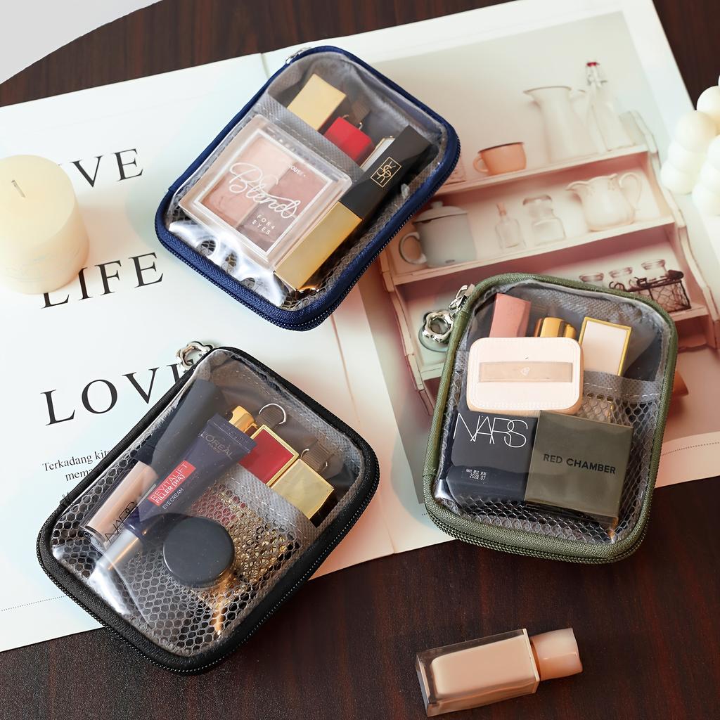 PVC Clear Desktop Storage Bag Waterproof Large Capacity Multi-Functional Hard Shell Organizer for Cosmetics & Desk Supplies