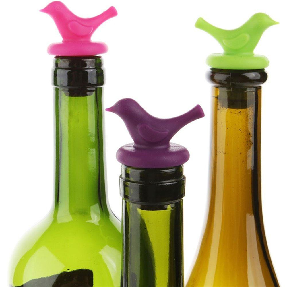 4PCS Food Grade Silicone Bottle Stopper - Wine & Beer Cap Sealer