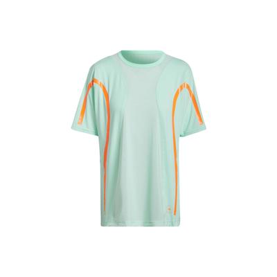 X Stella McCartney Collaboration Loose Breathable Running Sports Short Sleeve T-Shirt Women Tops Light-Green HD9114