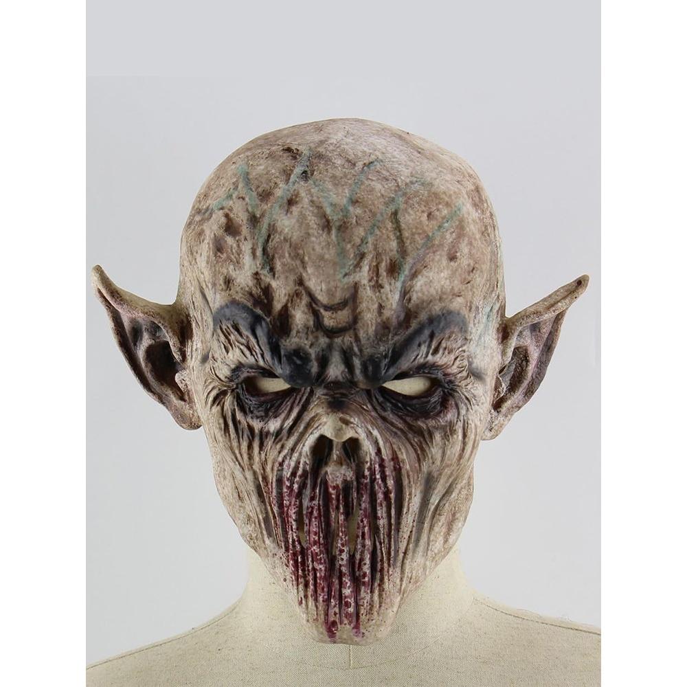 Maska monstra Ghoul Prémiový latex Realistické detaily zranění Hororová párty Dekorace pro fanoušky speciálních efektů s přiloženou kapucí