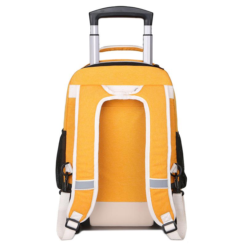 Ghiozdan cu Tijă de Tragere Spate, Dublă Utilizare, Ghiozdan Tip Rucsac, Reducerea Sarcinii și Protecția Coloanei Vertebrale, Ultra-Ușor.