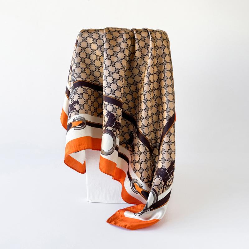 90 * 90 cm Vară Femei Nouă Eșarfă Mediu spre Lungă Şal Respirabil Protecție solară La modă Versatilă Premium Eșarfă de mătase