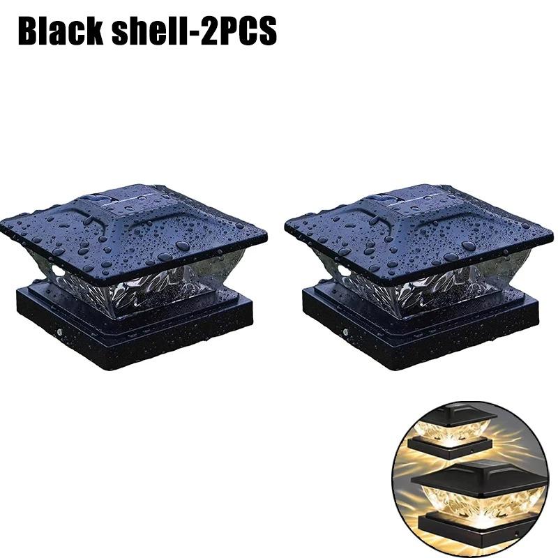 Outdoor Solar Post Cap 2 Modes Fence Light LED Post Lamp Solar Powered Waterproof For Wood Posts Yard Garden Outside
