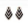 Zebra Stripe Geometric Rhinestone Ear Clips No Piercing Luxury Fashion Earrings for Women