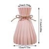 Nordic Origami Vase Pleated Plastic Flower Vase Waist Folding Bow Minimalist Floral Container Modern Dried Flowers Decor Vase