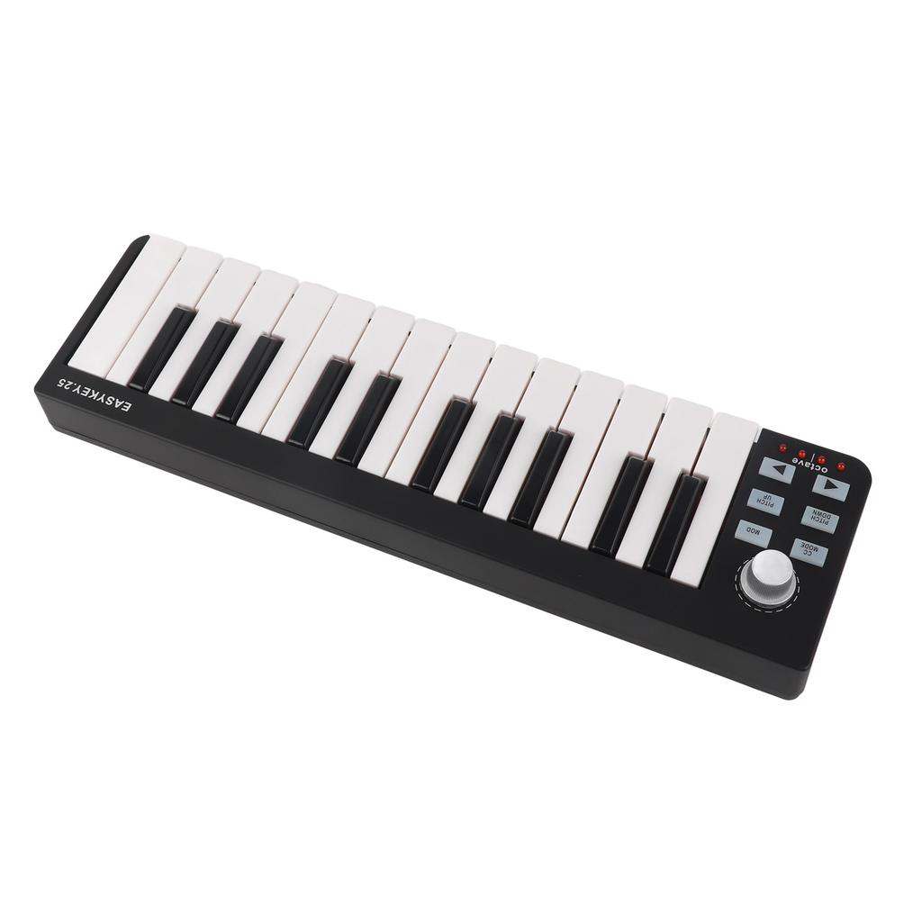 Portable MIDI Keyboard Controller Mini 25 Key USB MIDI Controller for Win 11 10 8 7 for Vista for OS X