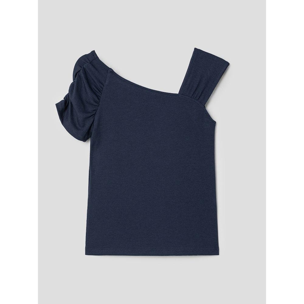 8Seconds Asymmetrical Sleeve Top Navy Navy/S
