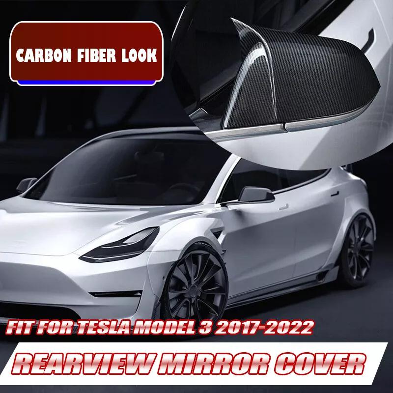 Für Tesla Model Y 3      Auto Rückspiegel Seitenspiegel Abdeckung Flügelkappe Außen Türgehäuse Schale Zierleiste Aufkleber