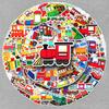 100 Cartoon Train Stickers for Suitcases, Thermoses, and DIY Projects - Waterproof