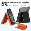 Customizable Phone Stand Flexible Silicone with Bendable Arm Portable Foldable Holder Pocket for Laptop Desk Bed Hands-Free Smartphones Tablets