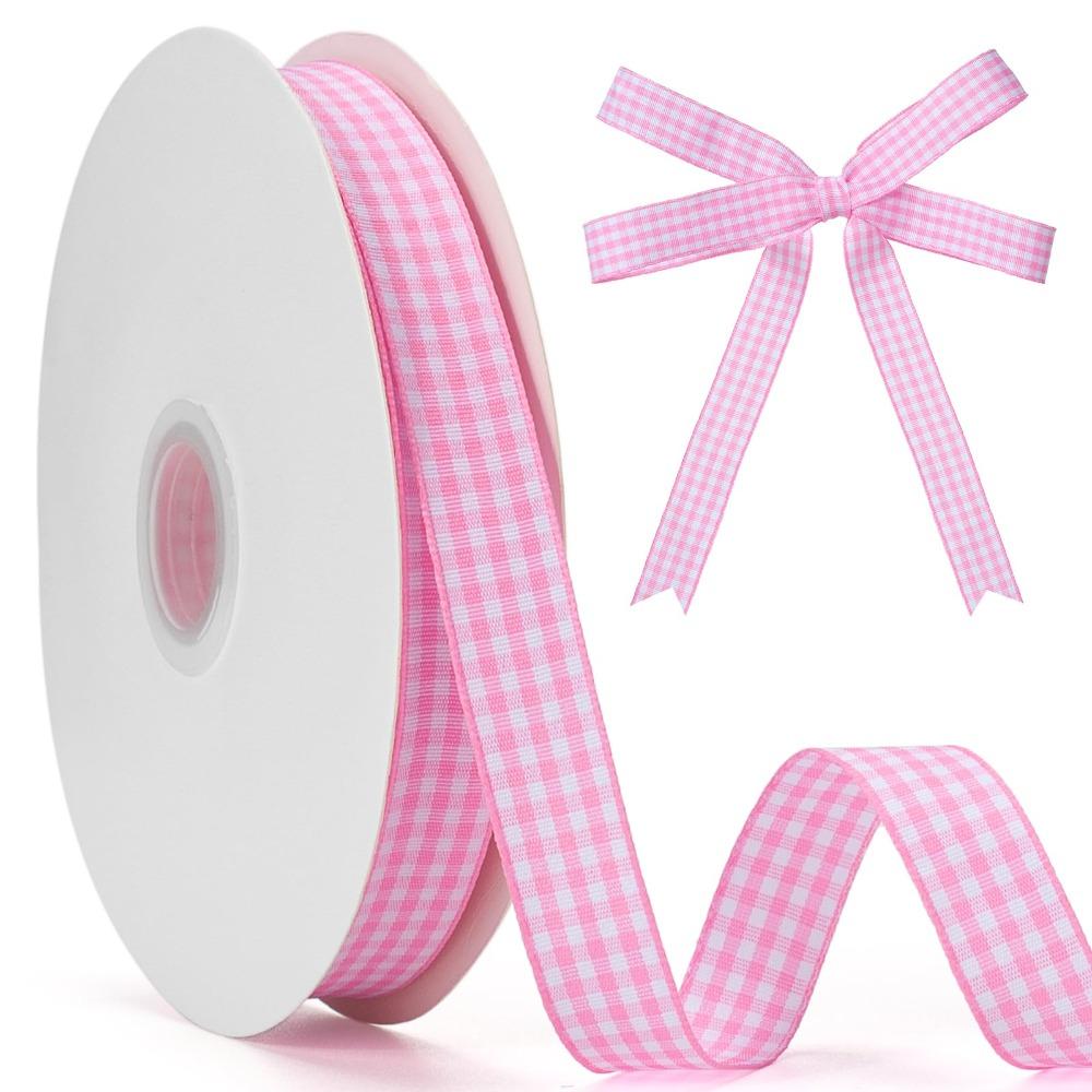2CM Plaid Ribbon 50 Yard Korean Ribbons Creative Roll of Satin Ribbon Party Decoration