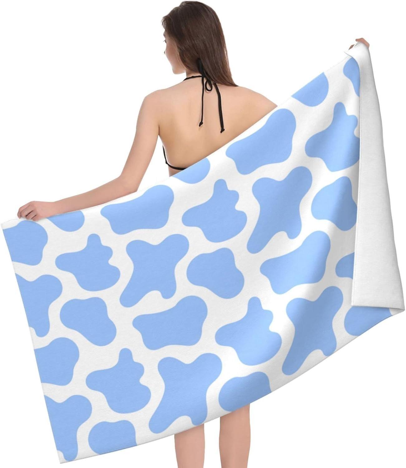 

Blue Spotty pattern Beach Towel for Family stuff friends Gifts Quick-Dry Towel For Bath Yoga Tourism Beach GYM Camping Swimming W30*H60(CM)