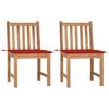 Day and Night - Day and Night Garden Chairs 2 Units Solid Teak Wood with Cushions