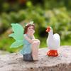Miniature Fairy Figurines Sculptures Cute Housewarming Gift Landscape Decoration for Desk