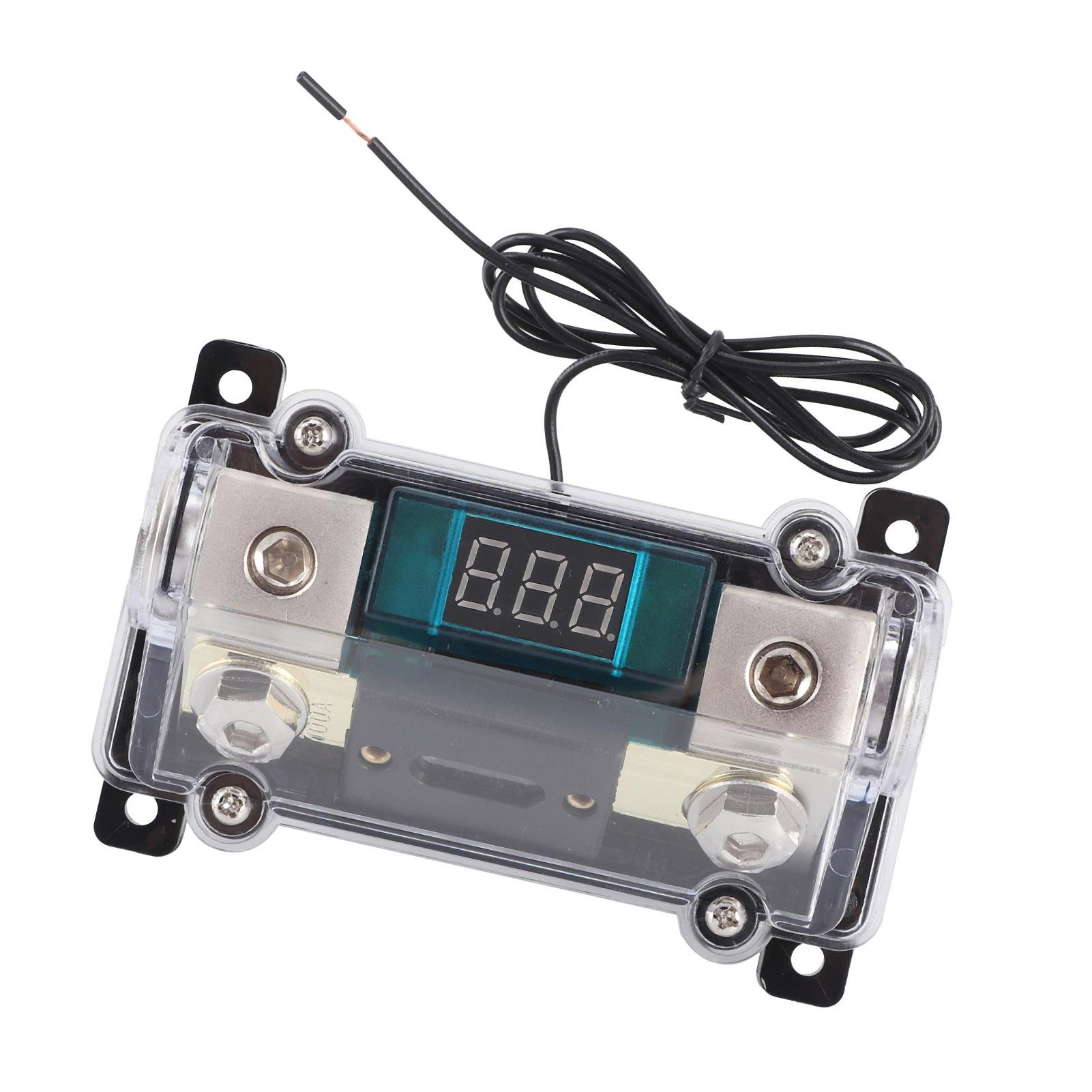 

Fuse Holder Distribution Block 1x0GA In 1x4GA Out W Digital Voltage Display for Car Yacht Audio