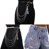Punk Guitar Pendant Metal Waist Chain For Men Women Youths Fashion Belt Accessory