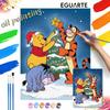 Winnie The Pooh Christmas Tree Oil Art Painting Kit Home Wall Decor Handmade Gift Art Crafts Supplies DIY Painting Set Fun Decor