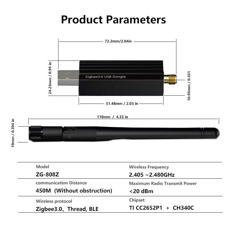 ZBDongle-P Zigbee 3.0 USB Dongle for Home Assistant