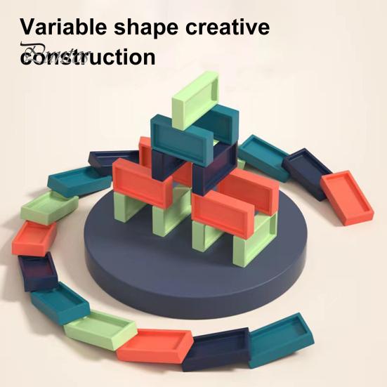 1 Set Kids Dominos Train Toy with Light Music Automatic Laying Domino Train Building Block Educational Electric Train Toy Toddler Boys Girls Gift