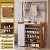 Multi-layer Dustproof Bamboo Shoe Rack for Entryway