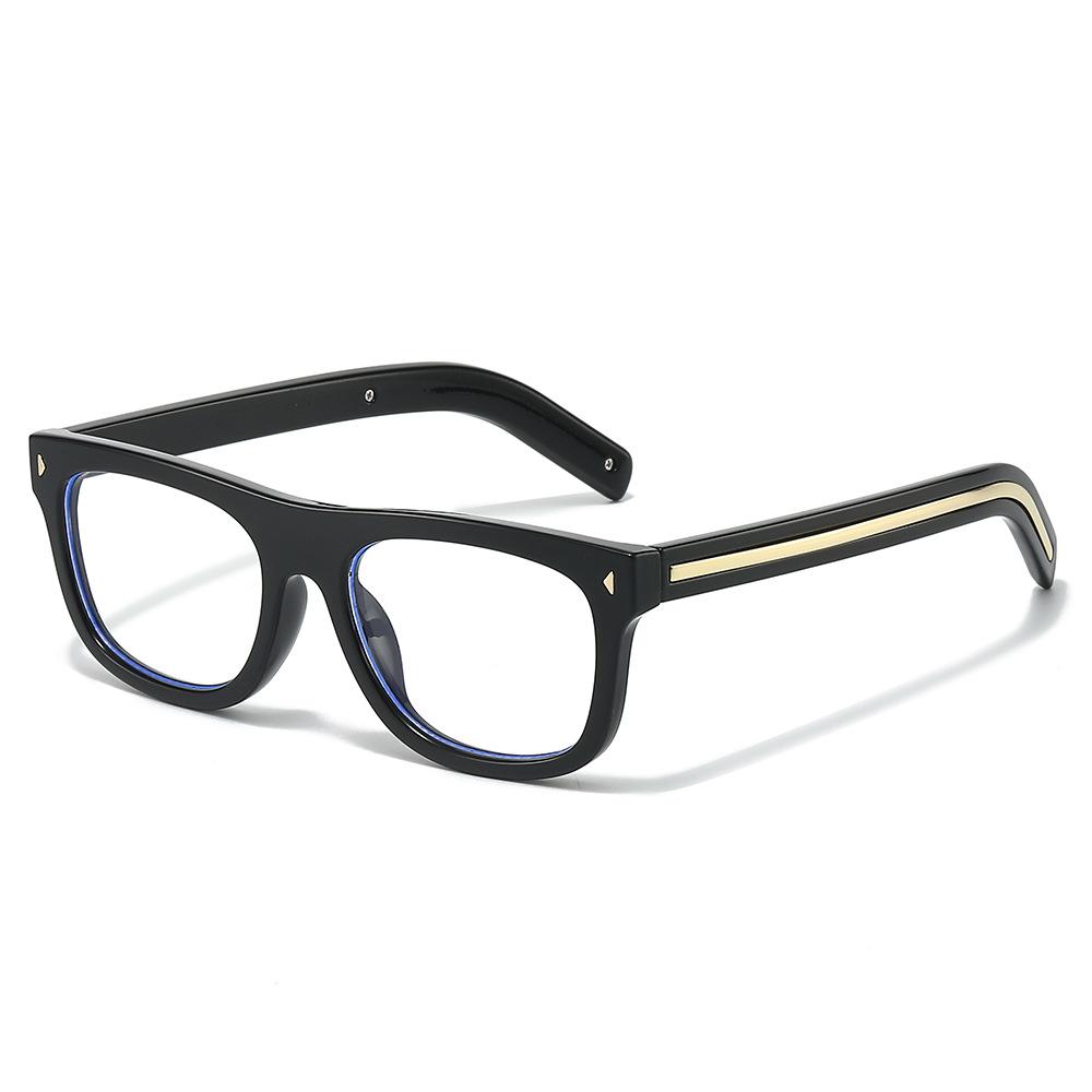 New Fashion Retro Large Square Frame UV 400 Sunglasses Personalized Light Weight Eyewear Outdoor Traveling Sunscreen Eyeglasses