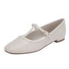 Retro leather single shoes women's new niche with shallow mouth flat bottom ballet Mary Jane shoes