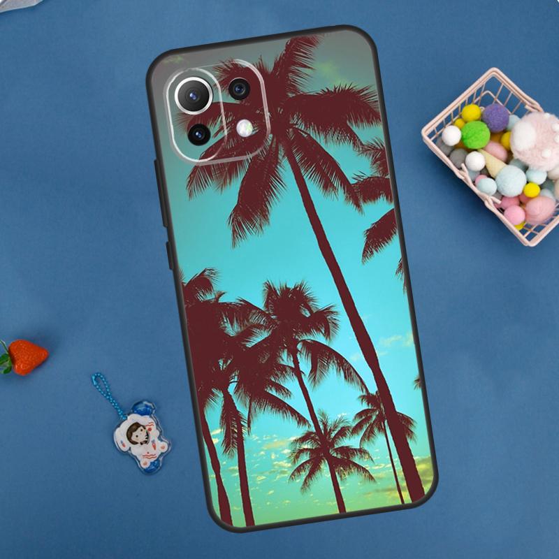 Sommer Strand Sonnenuntergang Palmenbaum Hülle Für POCO F5 X3 X5 Pro X4 F4 GT C40 M5s F3 Abdeckung Für Xiaomi 13 12 Lite 12T 11T Pro 12X