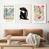 Volto Astratto Donna Linea Estetica Piante Boemia Poster Pittura su Tela Stampa Artistica Murale Immagine per Soggiorno Decorazione Casa