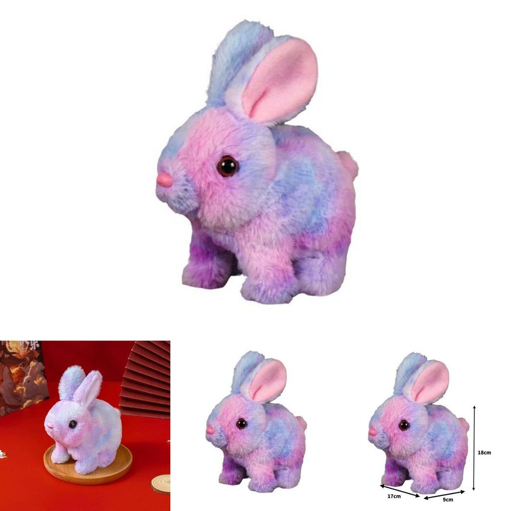 Plush Rabbit Toy With Jumping Sound And Motion Sensor For Kids Interactive Play