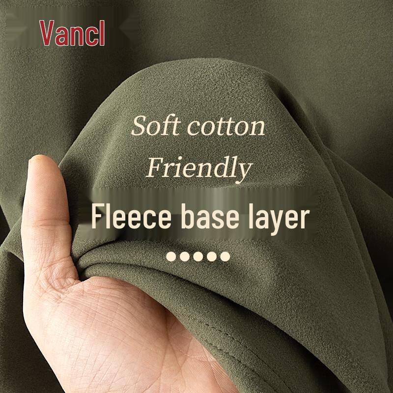 VANCL Men s Fleece Half-High Collar Thermal Long Sleeve Tee L