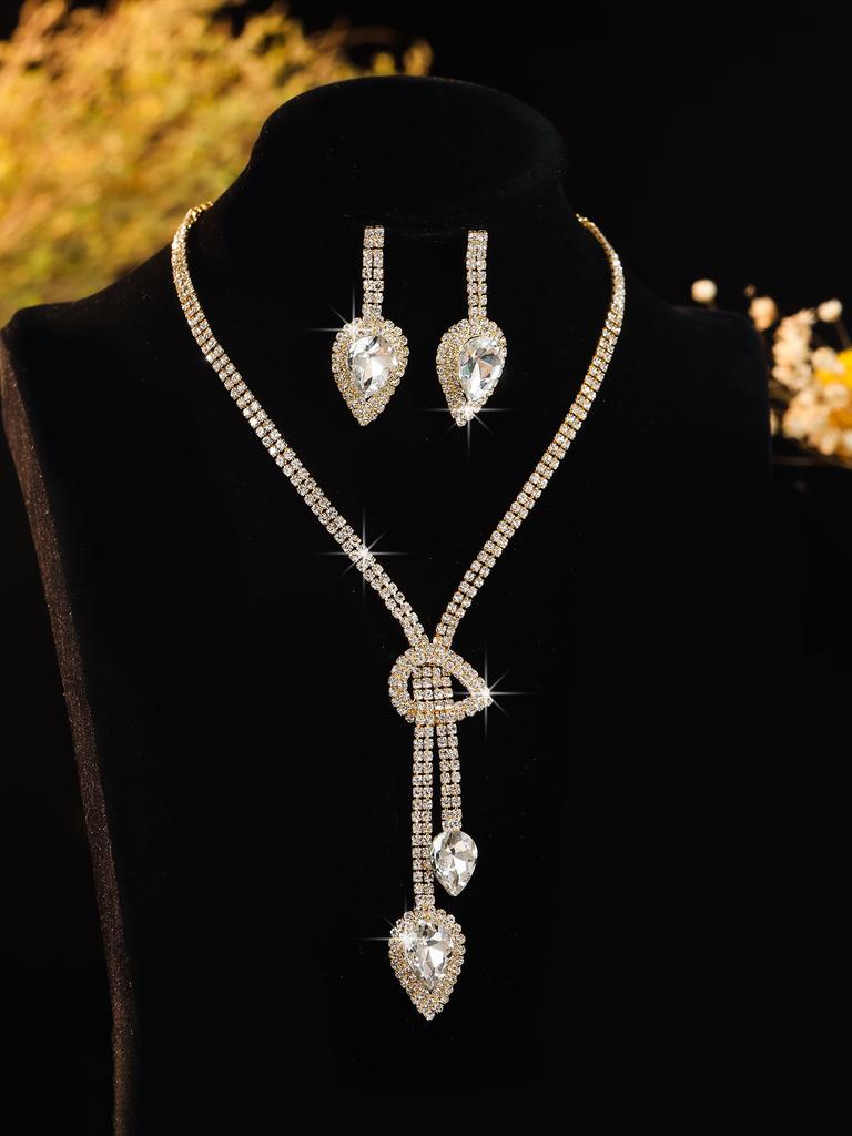Alloy Necklace Set - Fashionable Banquet Jewelry Chain For Women - Bridal Wedding Jewelry Set