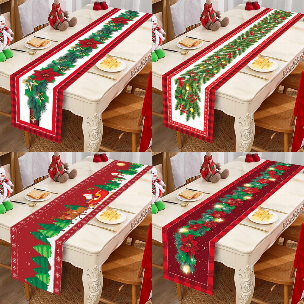 Christmas Table Runner Merry Christmas Decorations For Home 2025 Tablecloth Navidad Noel Kerst Xmas Gifts New Year 2026 Natal