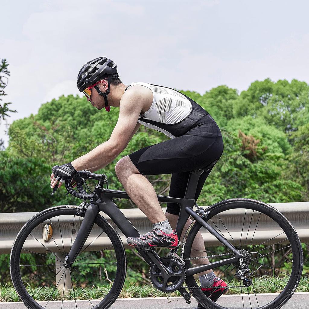 Cycling Shorts with Bib and Pad XXXL Black