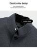 Men's Mid-Length Wool Coat with Removable White Goose Down Liner - Thickened Warm Windbreaker for Autumn/Winter Season