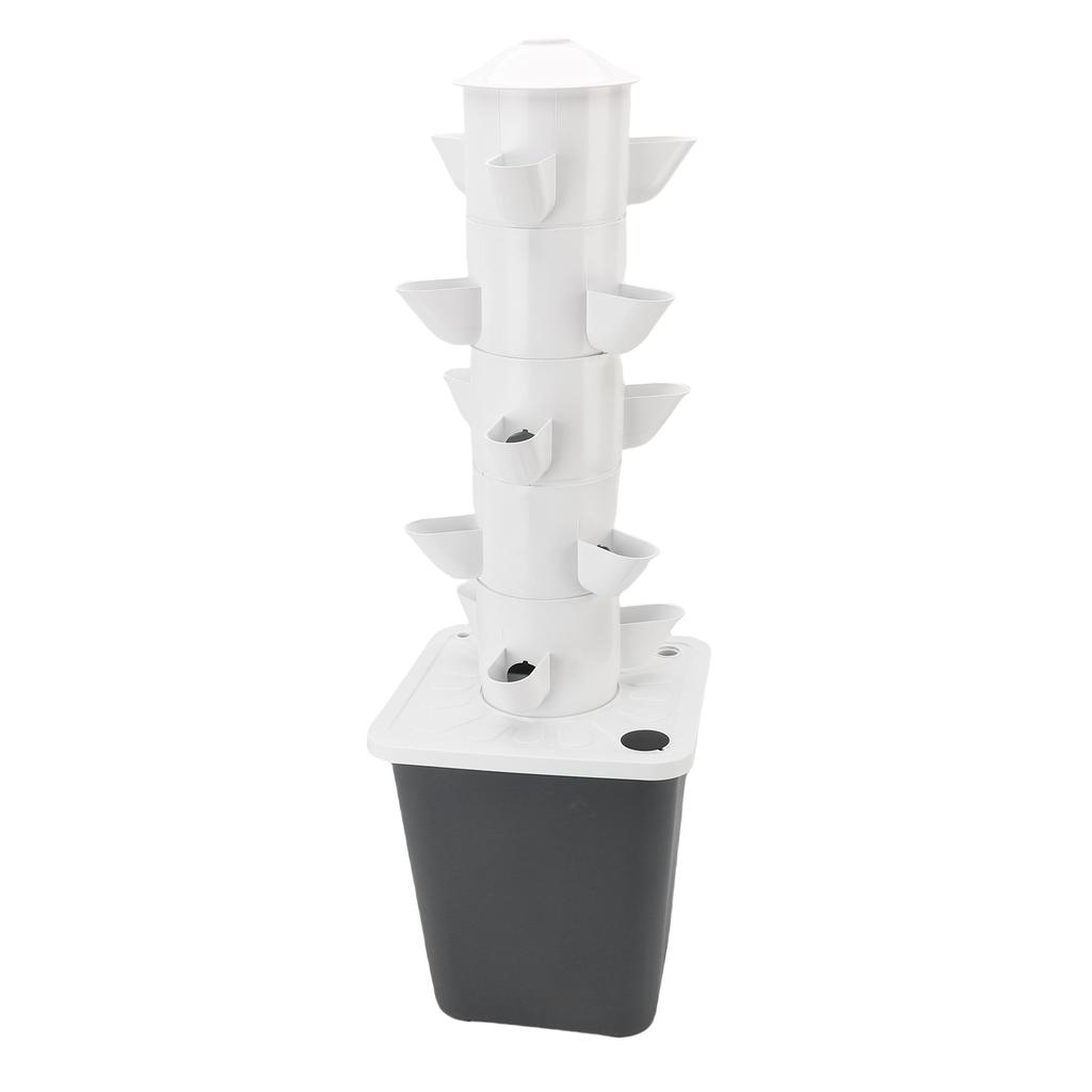 Torre Idroponica Verticale 15 Fori 10L Acqua Torre di Piantagione Verticale Salvaspazio per Casa Scuola