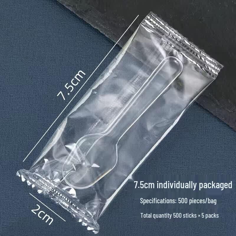 ZISIZ Individually Wrapped Disposable Dessert Spoons