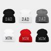 Autumn and Winter Fashion DAD MOM Embroidered Knitted Hat, Hot-selling Personalized Mom and Dad Wool Warm Hat