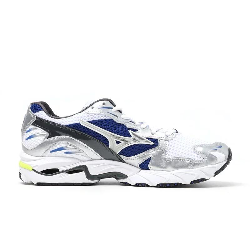 Mizuno Wave Rider 10 Comfortable Versatile Shock Absorbing Durable Low Top Casual Running Shoes Unisex sneaker White Blue D1GA210406