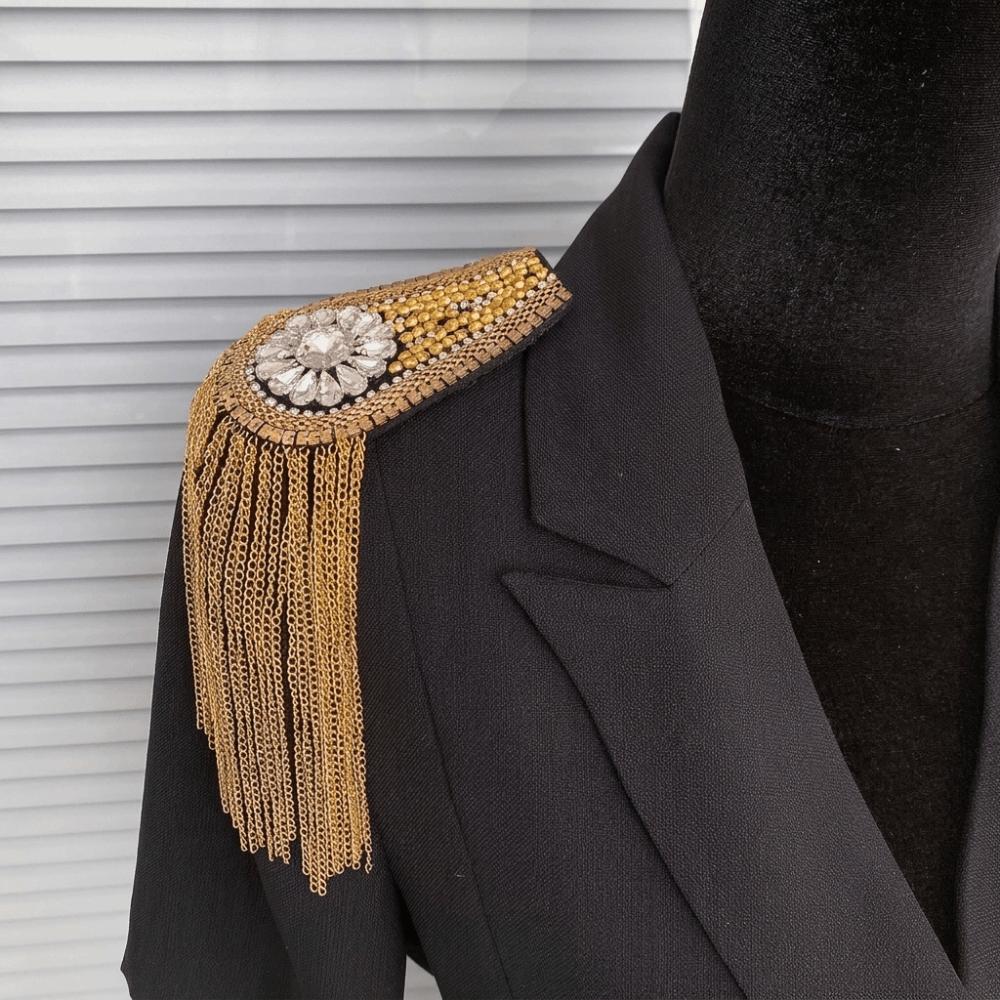Brooch Tassel Chain Shoulder Board Epaulet Epaulette Retro Fringe Shoulder Mark Gift