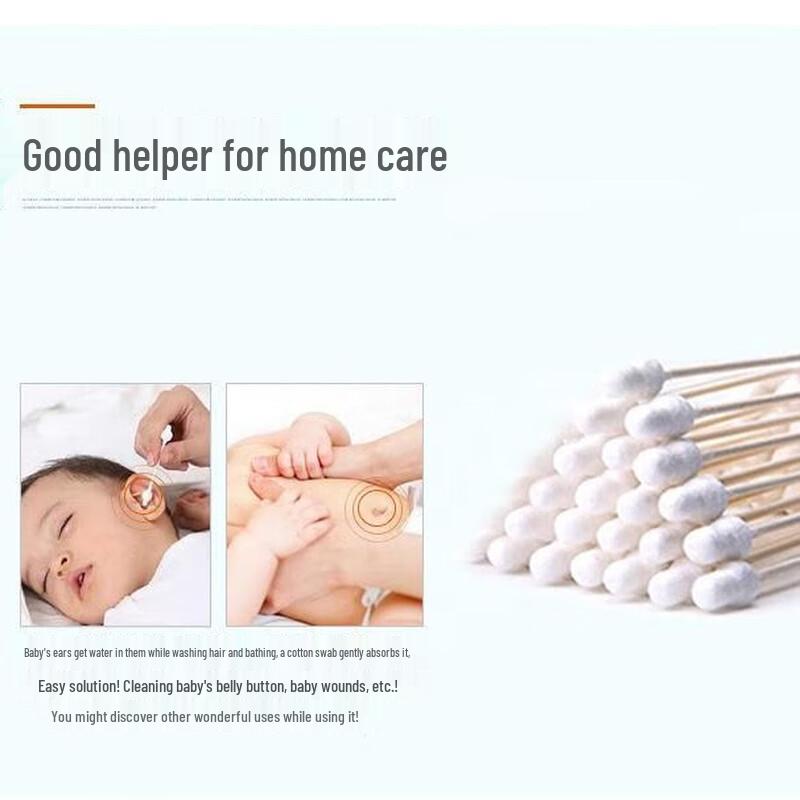 Kangaroo Doctor Baby Sterile Cotton Swabs, 2000 Count