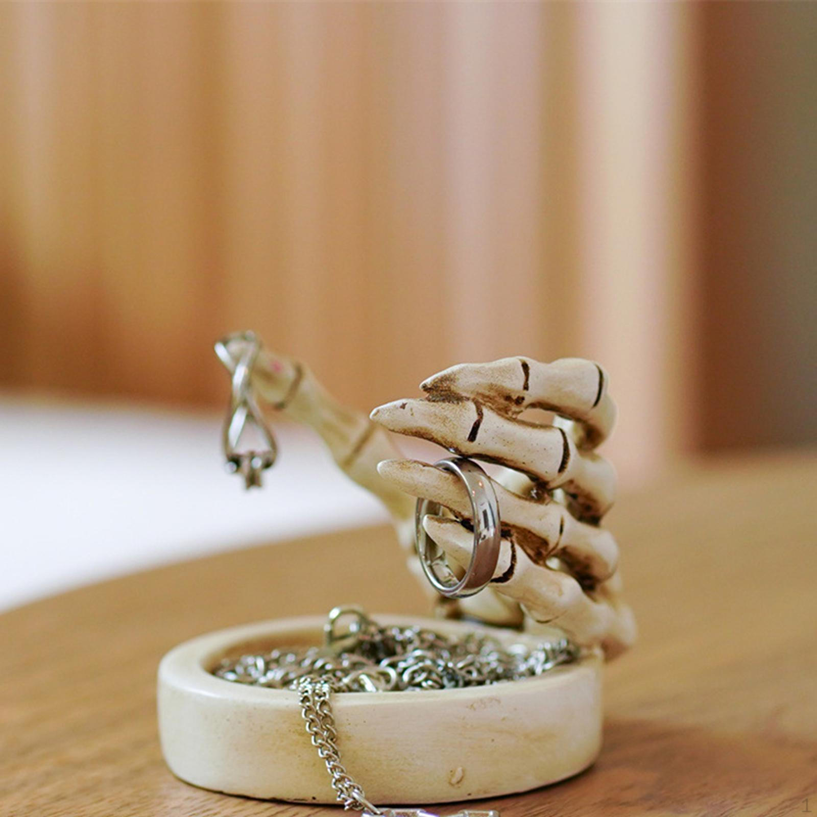 Gothic Skeleton Hand Candle Holder Set for Home Decor белый