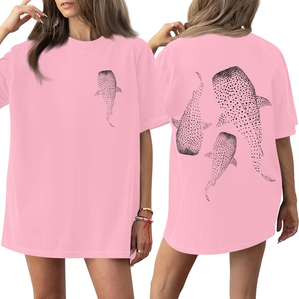 Women's Round Neck Printed Short-sleeved T-shirt Top