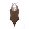 Europæisk & Amerikansk Kvinders Patchwork Blonder Halterneck Bodystocking - Populært Mode