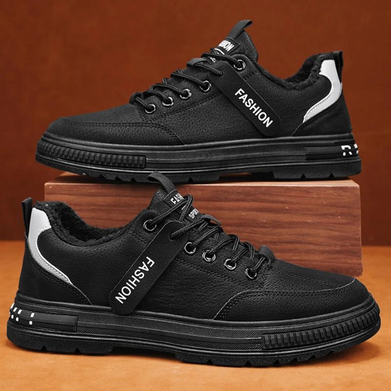 Men's Boots Winter Warm Cotton Shoes New Classic Fashion Retro Plush Comfortable Anti Slip Snow Boots Lace Up Fashion Short Boot