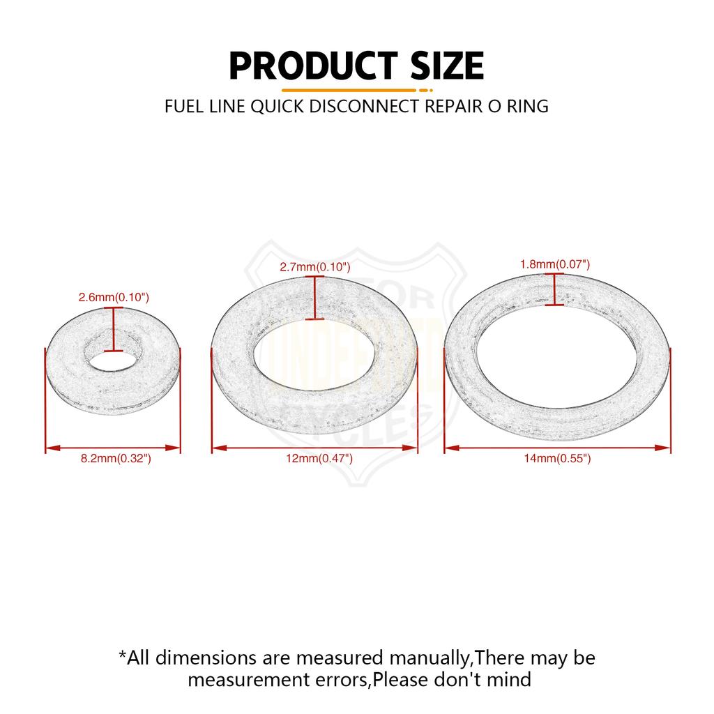 Fuel Line Quick Disconnect Repair O Ring Kit For Harley Touring Sportster Dyna Softial With Delphi Fuel Injection 2001-2023